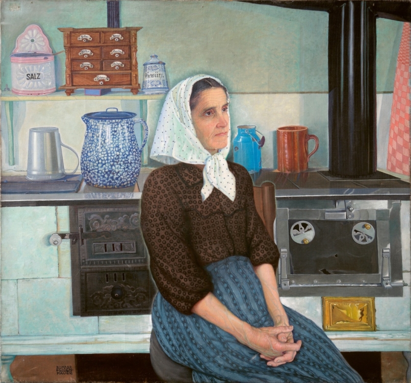 Richard Felgenhauer, In the Kitchen, [1930s], oil on canvas, 97×97 cm, private collection