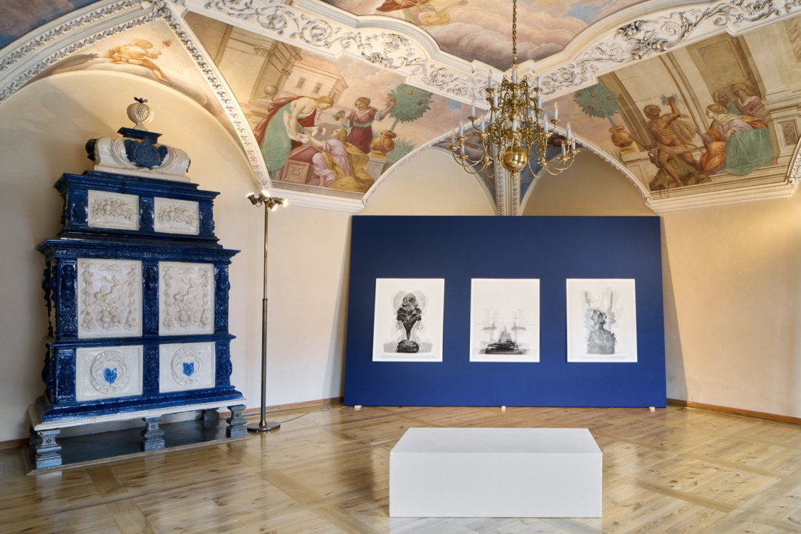 view to the Album of Slow Images exhibition, Troja Château, 2024. Photo by Jan Kolský